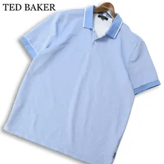 TED BAKER テッドベーカー 春夏★ 半袖 ボーダー ポロシャツ Sz.3 メンズのサムネイル