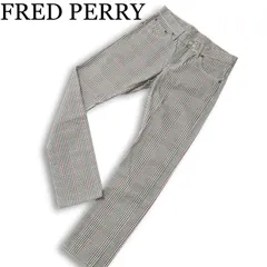 FRED PERRY フレッドペリー 通年★ グレンチェック ストレッチ スリム パンツ 日本製 Sz.S メンズのサムネイル