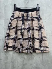 ANAYI アナイ 日本製 ひざ丈 チェック 稲妻柄 ソフトプリーツ スカート size36/ピンク ■◆レディースのサムネイル