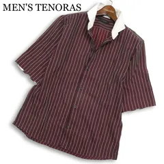 MEN'S TENORAS メンズティノラス 春夏★ 半袖 ストライプ シャツ 日本製 Sz.LL メンズのサムネイル