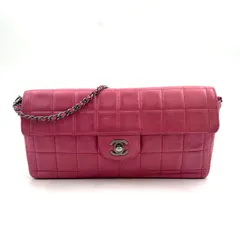 CHANEL チョコバー シリアル番号6番台 ラムスキン ピンク チェーンショルダーバッグ ゴールド A15316 のサムネイル