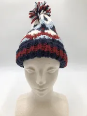 美品 CASTELBAJAC カステルバジャック ニット帽 紺ｘ赤ｘ白ｘ水色  ◆■レディースのサムネイル