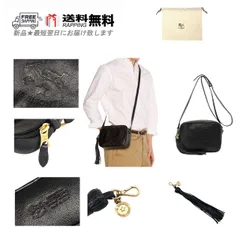 IL BISONTE イルビゾンテ バッグ BAG クロスボディ ショルダー ストラップ チャーム タッセル レザー ロゴ イタリア製 新品 ★ ブラック M305..のサムネイル