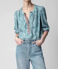 ZADIG&VOLTAIRE ザディグ・エ・ヴォルテール TECK CREPE PAISLEY ブラウスのサムネイル