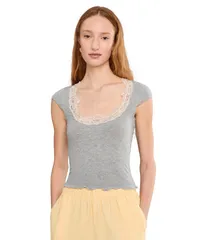 フリーピープル レディース トップス シャツ Free People Oh My Darling Tee Heather Grey グレーのサムネイル