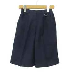 クリスチャンディオール Christian Dior SPORT ハーフパンツ ウール S 紺 ネイビー 無地 Dカン付き プリーツ入り ECD004 /SH ■ECD004のサムネイル