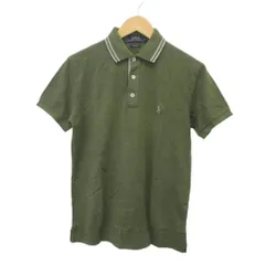 ポロ バイ ラルフローレン Polo by Ralph Lauren ポロシャツ S カーキ 半袖 襟ライン入り ロゴ刺繍 ECD004 /SH ■ECD004のサムネイル
