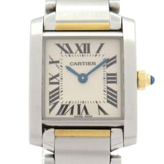 Cartier Tank Française SM W51007Q4 Women's Watch, Stainless Steel x 18K Yellow Gold, Ivory