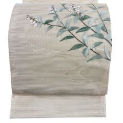 新品・正絹】最高級 絽綴れ 名古屋帯 薄緑 抽象丸花模様 夏帯 お茶席 
