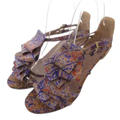 エトロ ETRO ヒール サンダル 総柄 ポインテッドトゥ 23.0 マルチカラー /MG ■GY57のサムネイル