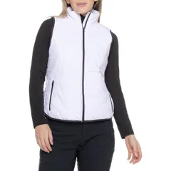 アシックス レディース アウター ジャケット・ブルゾン キルティング ベスト ASICS Honeycomb Quilted Vest Insulated WhiteBlack ホワイトのサムネイル