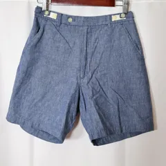 (^w^)b McGREGOR マックレガー シャンブレー ショートパンツ 70-74サイズ ブルー 青 ニチメン衣料 サイドアジャスター 綿100% ハーフパンツ 前カン トラウザーズ ミリタリー アメカジ 春夏 ヴィンテージ 古着 OM13013WTのサムネイル