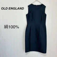 OLD ENGLAND オールド イングランド ノースリーブ ワンピース シンプル 無地 ブラックのサムネイル