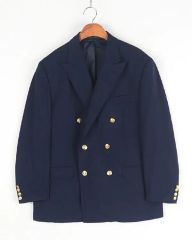 Polo Ralph Lauren ダブルジャケット ストライプ ブルー - メルカリ