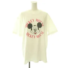 グッドロックスピード GOOD ROCK SPEED Disney コラボ ミッキー Tシャツ クルーネック オーバーサイズ 半袖 F 白 /HS ■OS