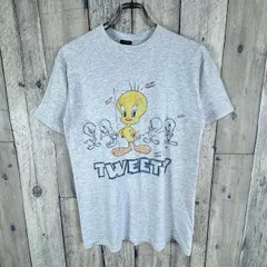 OLD WARNER BROS STUDIO STORE 90s ワーナーブラザーズ グレー TWEETY プリント 半袖 Tシャツ TEEのサムネイル