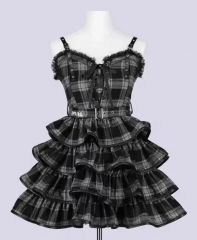 パメオポーズ VEILED DRESS あのちゃん着用 チェック チュール F 
