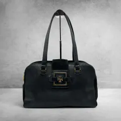 Tory Burch Suede Leather Boston Bag BK ボストンバッグ ハンドバッグ ワンショルダー レザー スエード ロゴ金具 archive y2k 00s グランジ フェアリーグランジ ギャル モード レディース 3092のサムネイル