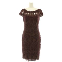 美品♡タダシショージ レース モックネック カクテルドレス 膝丈