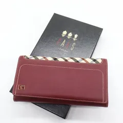 ダックス 長財布 三つ折り レザー 小銭入りあり ウォレット ブランド レディース ワインレッド DAKS 【中古】のサムネイル