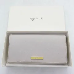 アニエスベー 長財布 フラップ レザー 小銭入りあり ウォレット ブランド レディース グレージュ agnes b. 【中古】のサムネイル