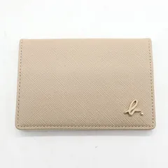 アニエスベー パスケース カードケース レザー ロゴ ブランド 小物 レディース ベージュ agnes b. 【中古】のサムネイル