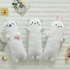 接触冷感 アニマルクッション ひんやり 抱き枕 冷感 クッション ぬいぐるみ 子供 大人 夏用 洗える うさぎ くま オッター 約22×70cm Ice Arctic Animal Cushion コストコのサムネイル