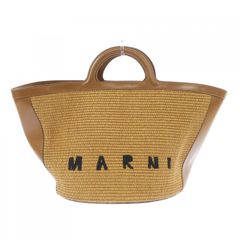 超美品』MARNI マルニ かごバッグ ブラウン ラージ TROPICALIA - メルカリ