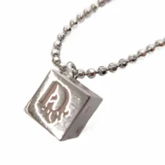 ディオール Dior ネックレス ペンダント サイコロ ダイス ロゴ シルバーカラー ピンク /FFのサムネイル