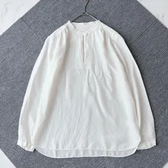 《トゥモローランドコレクション》シルク100% バンドカラーブラウス プルオーバーシャツのサムネイル