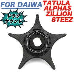 黒色 ドラグサウンド機能あり 炭素 カーボン製 ドラグ スタードラグ ダイワ Daiwa に適合する STEEZ TATULA ALPHAS ZILLION 用のサムネイル