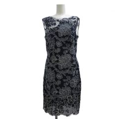 TADASHI SHOJI モノトーン 花柄 ノースリーブ ワンピース - メルカリ