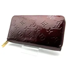 【 美品 】LOUIS VUITTON　ルイヴィトン　モノグラム　ヴェルニ　ジッピーウォレット　ラウンドファスナー　長財布　エナメル　パテントレザー　アマラント　ボルドー