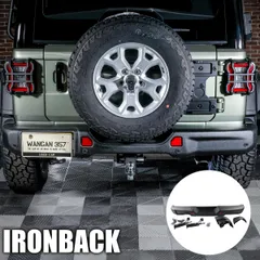 IRONBACK ジープ ラングラー JL リア バンパー センサー穴付き ブラック  10thアニバーサリースタイル  JEEP WRANGLERのサムネイル