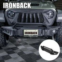 IRONBACK ジープ ラングラー JL グラディエーター JT 用 カーボン & アルミ 軽量で高強度 フロント バンパー JEEP WRANGLERのサムネイル