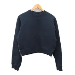 アクネ ストゥディオズ Acne Studios トレーナー スウェット 短丈 裏起毛 サイドジップ ネイビー XS ■IBO96のサムネイル