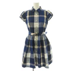 ブルーレーベルクレストブリッジ シャツワンピース ベルト付 チェック