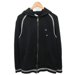 ディオールオム Dior HOMME Bee刺繍 ジップパーカー フーディー ラグラン コットン 50 黒 ブラック グレー 38PDMK00610のサムネイル