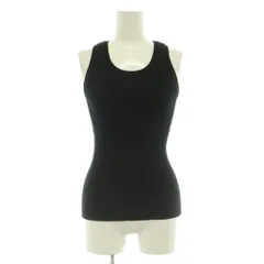 オーラリー AURALEE GIZA HIGH GAUGE RIB KNIT TANK ギザハイゲージリブニットタンクトップ Uネック ワンカラー 1 黒 ブラック A00T03HR /BBのサムネイル