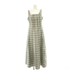 ハーリップトゥ Her lip to Paddington Long Dress ワンピース チェック ノースリーブ M 黒 白 /CX ■OSのサムネイル