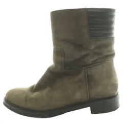 銀座かねまつ GINZA Kanematsu スエードブーツ ショート 36.5 茶 ブラウン /SS ■OS