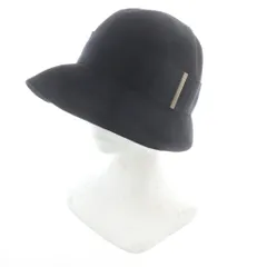 シャポードオー chapeau d' o Wide Ribbon TH Breton ハット 帽子 57.5cm 黒