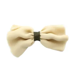 ラドロー LUDLOW バレッタ ヘアアクセサリー ベージュ リボン 金属巻き /RI ■OSのサムネイル