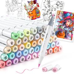 Ohuhu オフフ マーカーペン 320色セット 細字 太細両端 まとめ売り