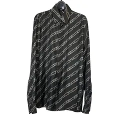 【中古】Fendi フェンディ オーロック 総柄シャツ 黒 FS0585 AL2M カジュアルシャツ サイズ39 ブラック 26017562 RDのサムネイル