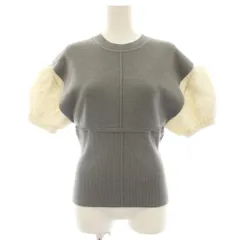 3.1 フィリップリム 3.1 phillip lim CHAMPS ELYSEES ニット カットソー 半袖 袖切替 ウール XS グレー E231-7071LWU /HN ■BMのサムネイル