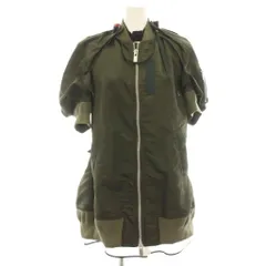 サカイ sacai MA-1 レイヤード ワンピース ミニ ドッキング 2 カーキ 白 ホワイト 22-06060 /HN ■BMのサムネイル