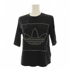 アディダスオリジナルス adidas originals Tシャツ カットソー トレフォイルロゴ ビジュー 五分袖 L 黒 ブラック FM1912 /YMのサムネイル