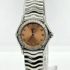 EBEL エベル クラシックウェーブ ベゼルダイヤ SS/SS 12PD文字盤 51501704 オレンジ QZ レディース 腕時計 稼働品のサムネイル