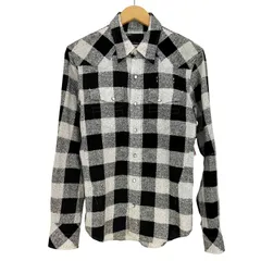 n n ブロックチェック フロントダブルフラップポケット スナップボタン L/S ウエスタン ネルシャツ メンズ JPN：3 のサムネイル